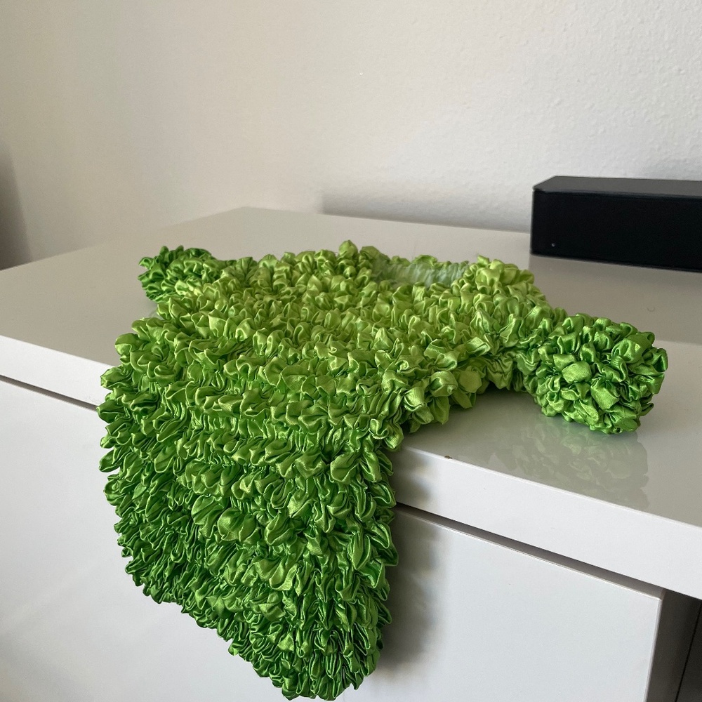 Green T-Shirt / Magic bubble / popcorn short sleeve shirt fitted